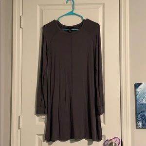 Dark gray dress with long sleeves